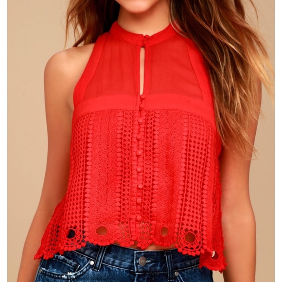 Free People Rory Crochet Keyhole Swing Top - Picture 2 of 4
